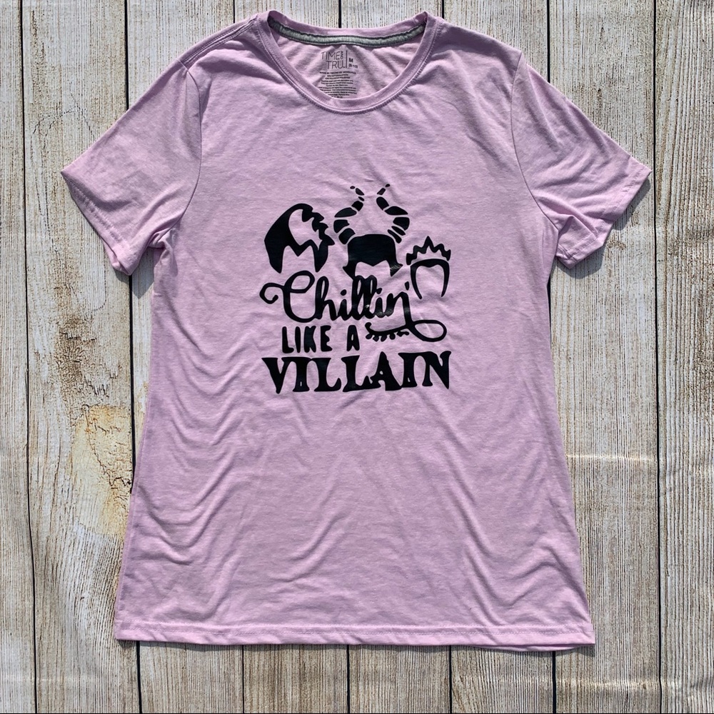 Chillin Like A Villain Disney Womens Graphic Shirt - Picture 3 of 7